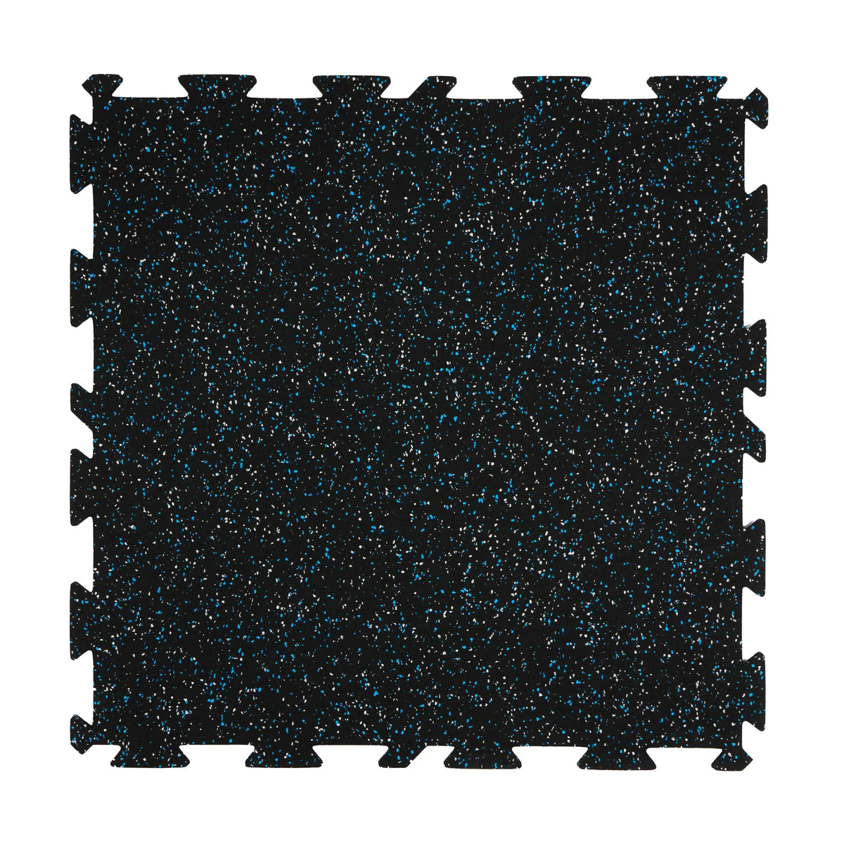 Zeus 8mm interlocking rubber tile, Platinum Blue - full tile with interlocking teeth
