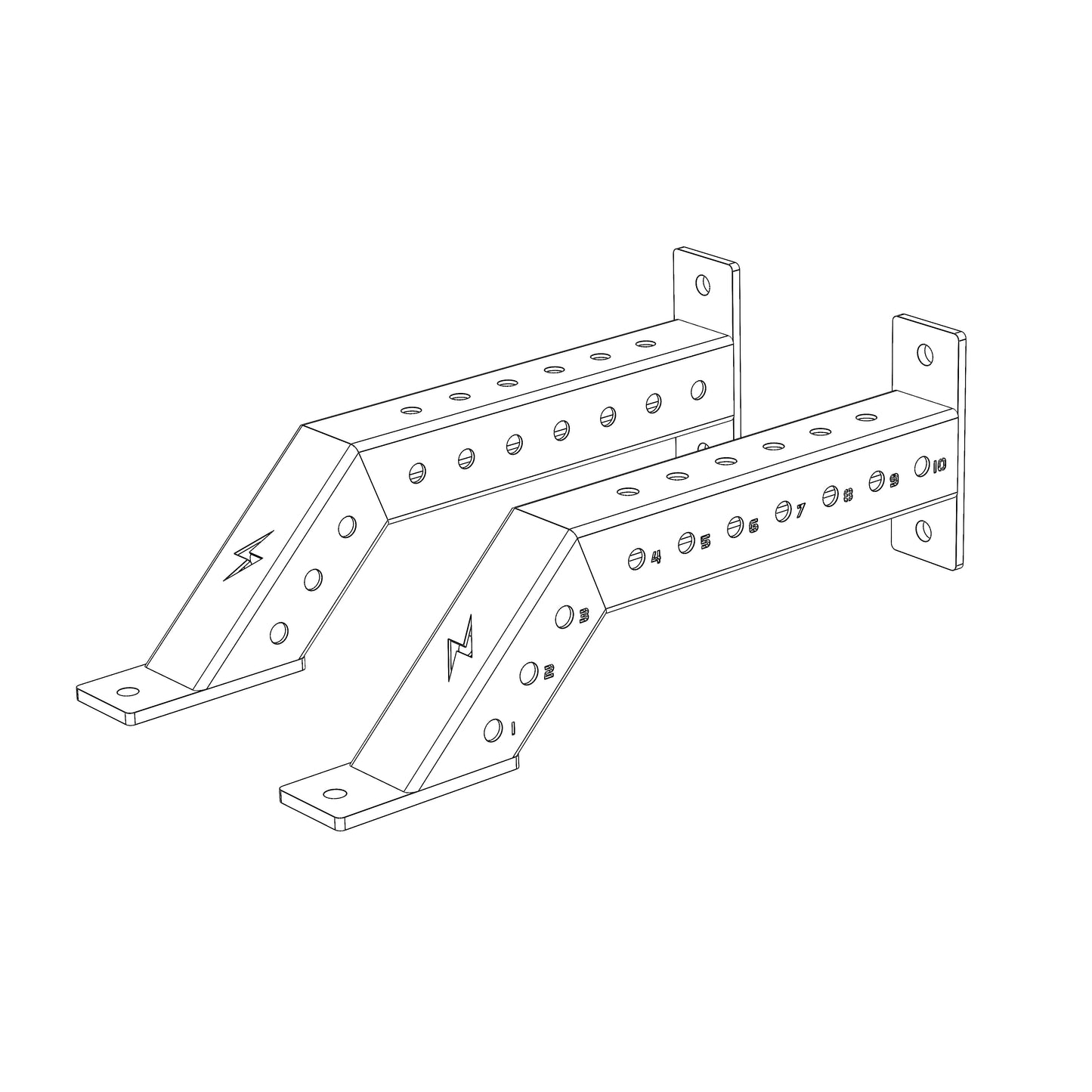 Rack Foot Pair, Extension Set