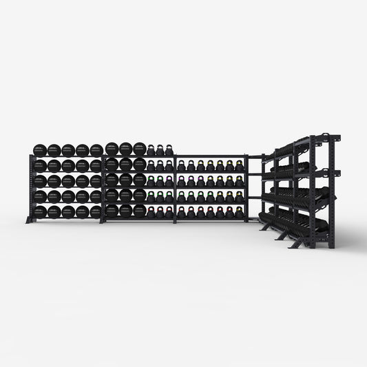 Commercial Storage Rack, 7 Bay System