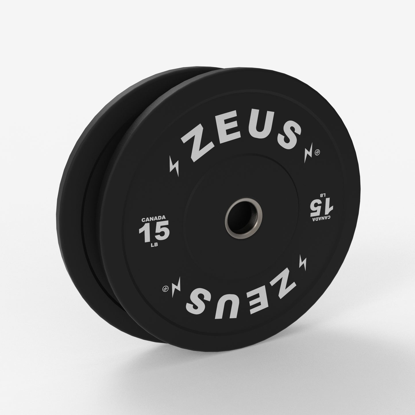 Onyx Bumper Plate, 15lbs, Black, Pair