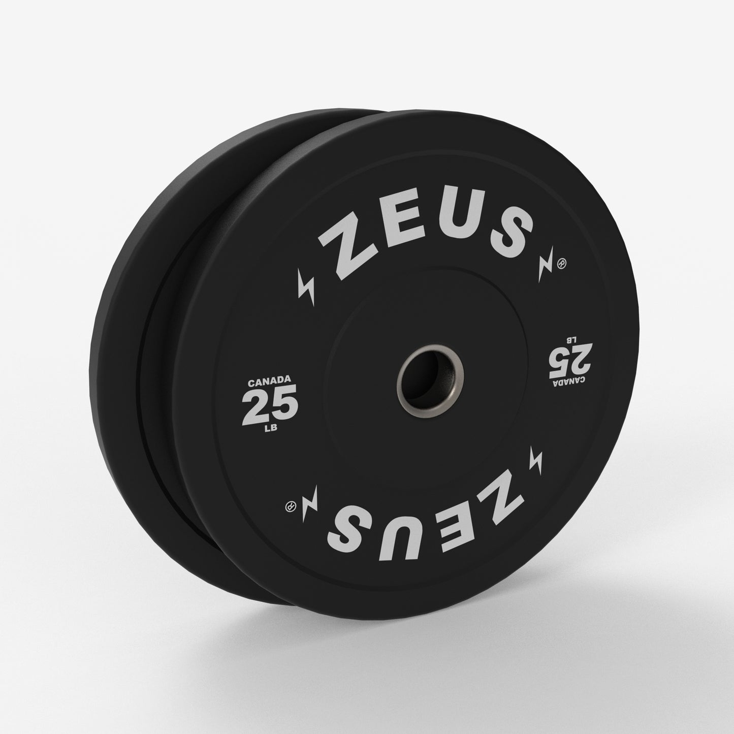 Onyx Bumper Plate, 25lbs, Black, Pair