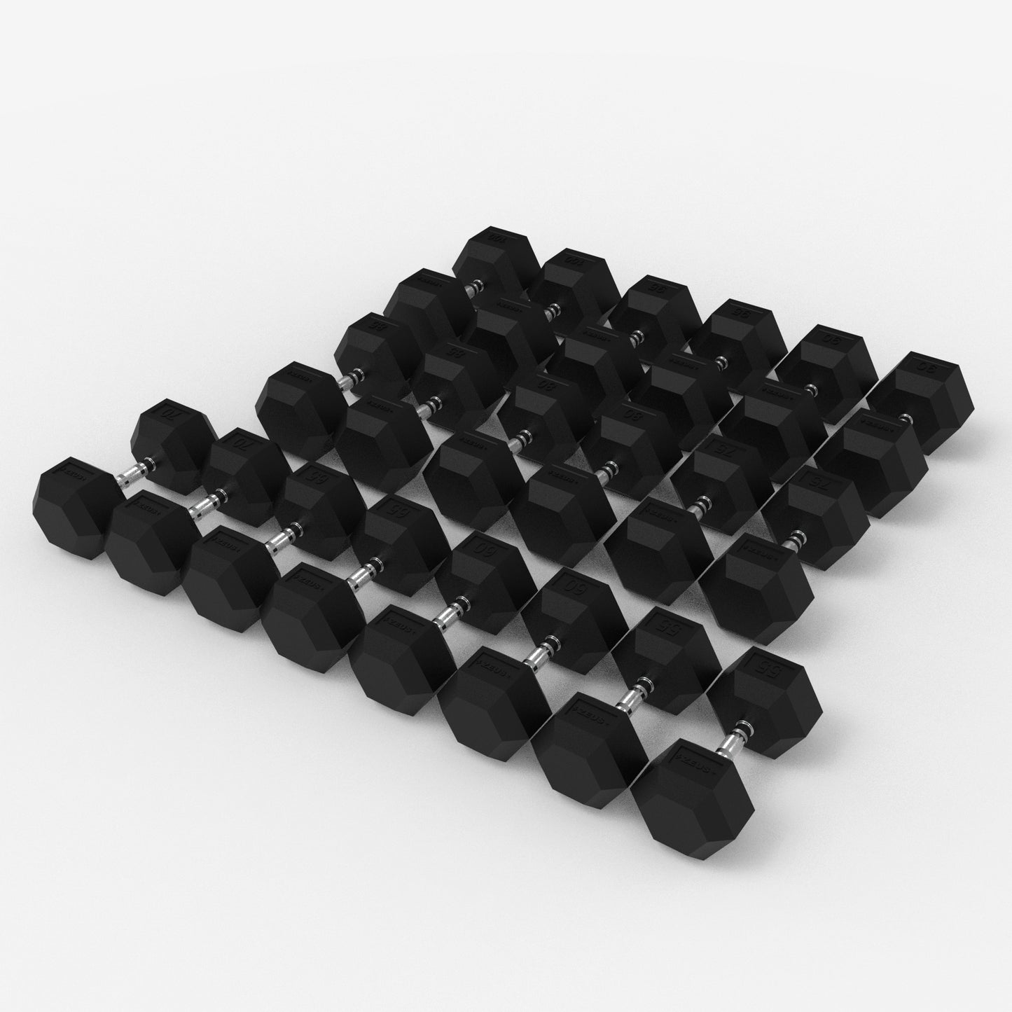 Hex Dumbbell Package 55lbs to 100lbs (1550lbs)