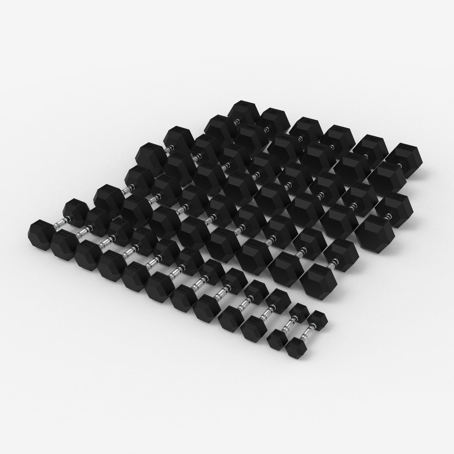 Hex Dumbbell Package 5lbs to 85lbs (1530lbs)