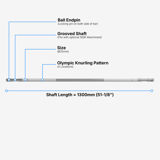 Isometric Straight Shaft Barbell (Ø25mm)