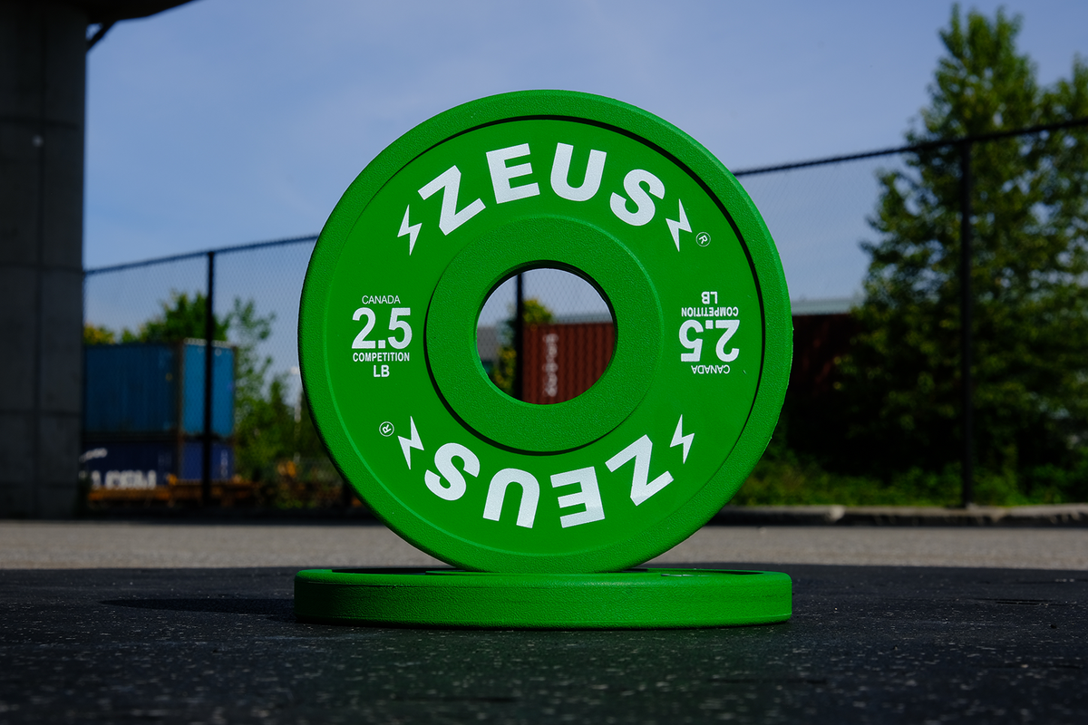 Zeus Competition Change Plates LBS Zeus Fitness BC