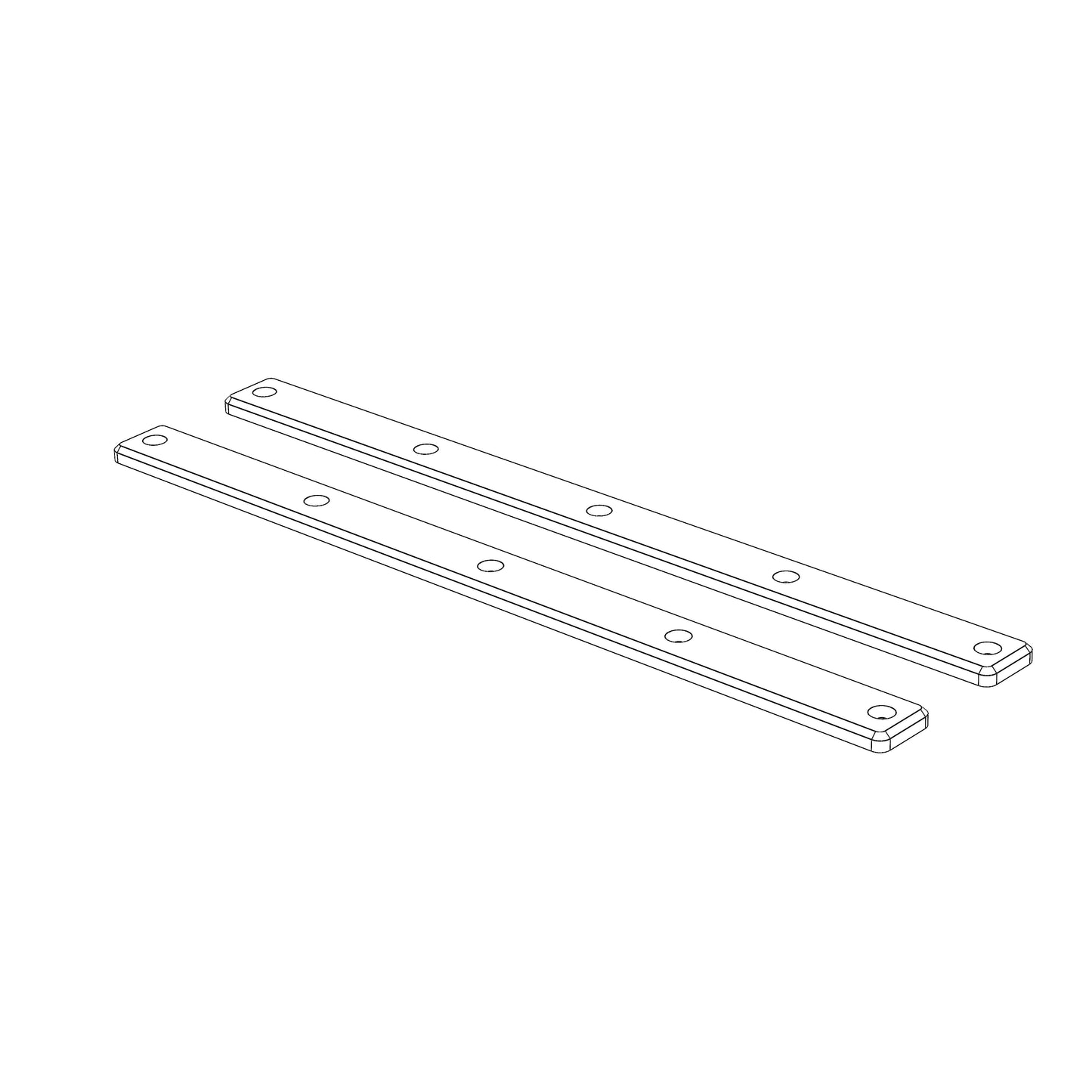 Lightning Sled Skid Plate Pair