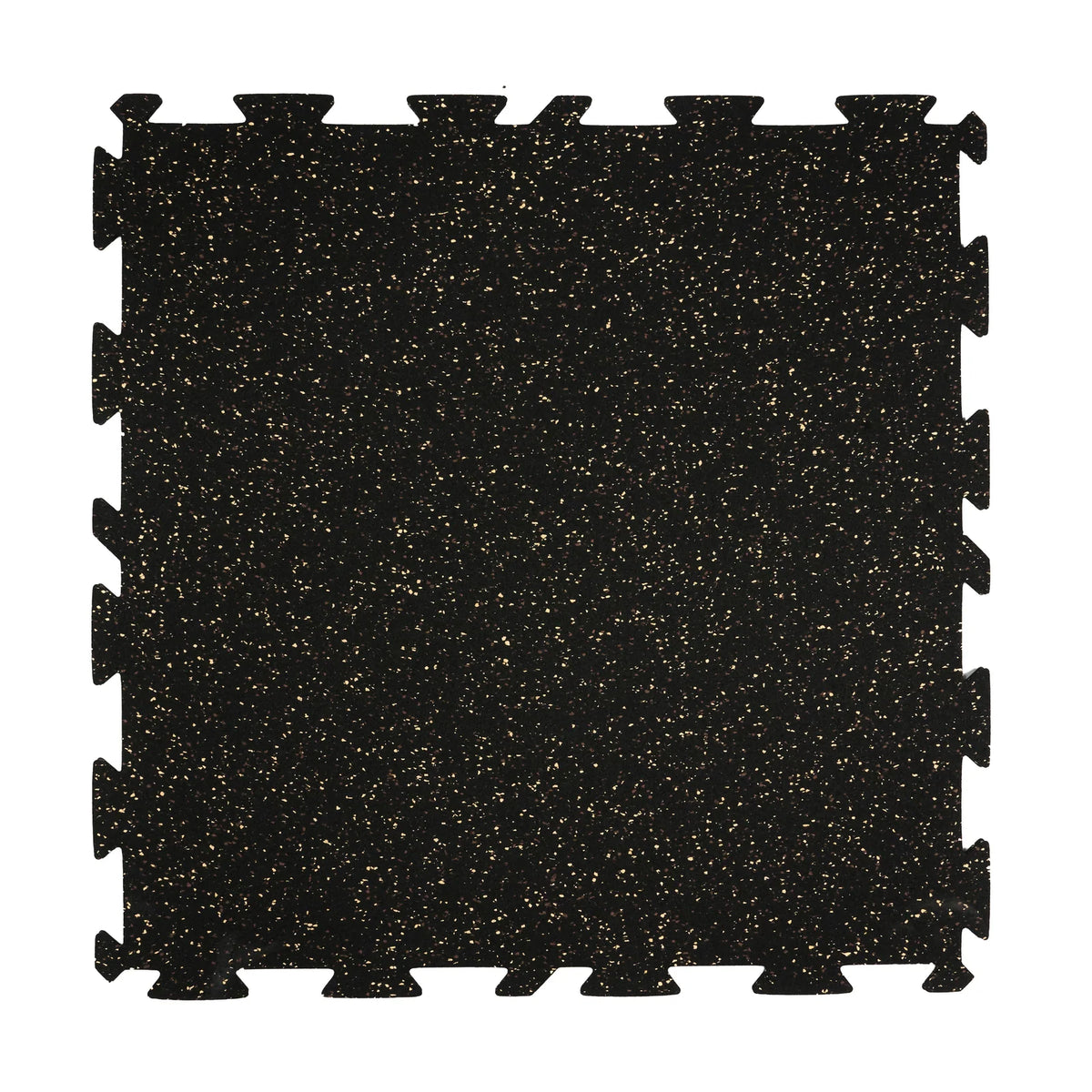 Zeus 8mm interlocking rubber tile, Earth - full tile with interlocking teeth