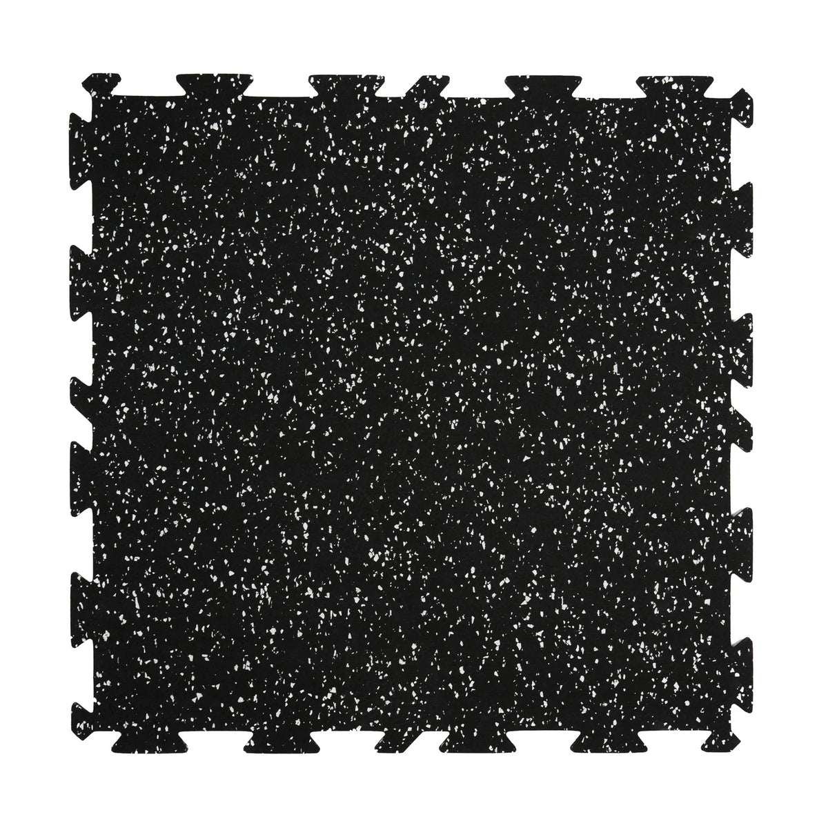 Zeus 8mm interlocking rubber tile, Platinum - full tile with interlocking teeth