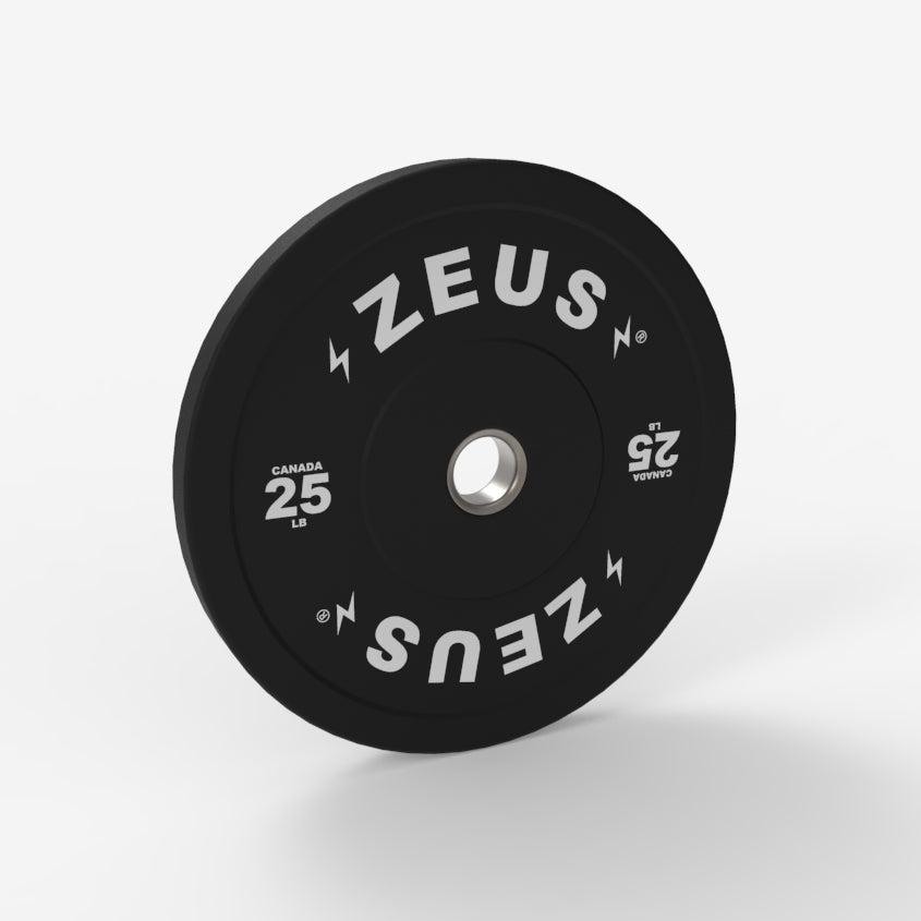Onyx Bumper Plate, 25lbs, Black