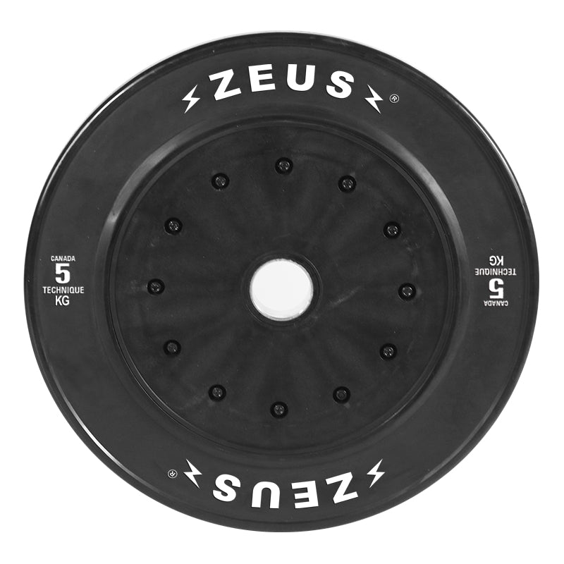Zeus Droppable 5 kg Bumper Plate Pair — view 2 of 2