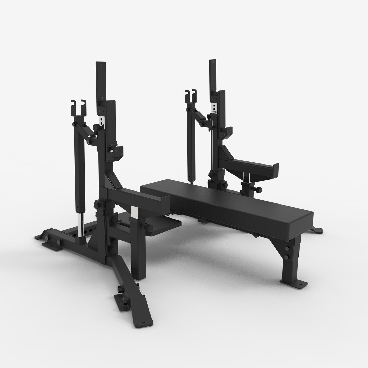 Olympic Flat Bench with Safety Arms - ForgeX™ Series