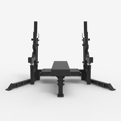 Olympic Flat Bench with Safety Arms - ForgeX™ Series