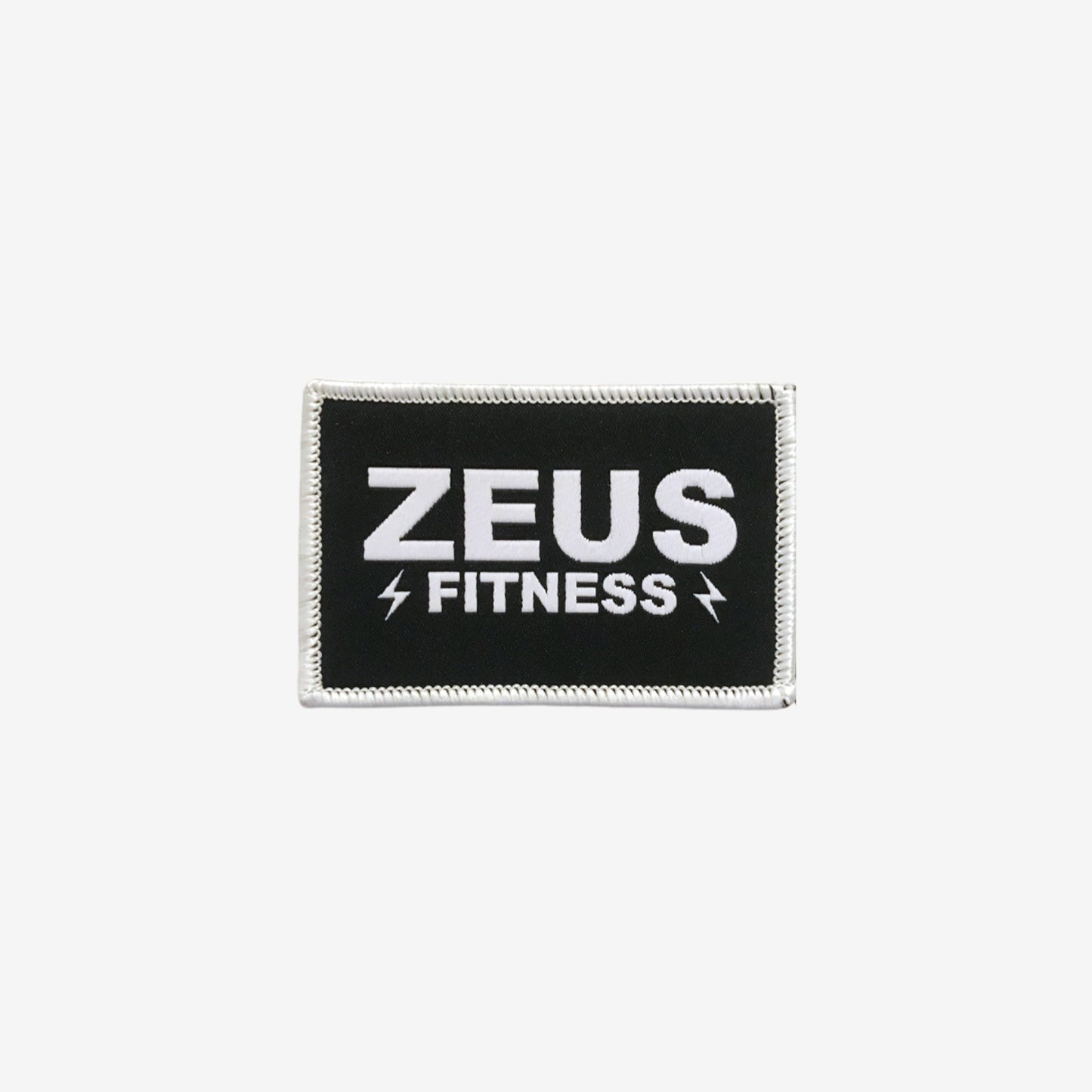 Zeus Fitness Patch - White/Black (3" x 2")