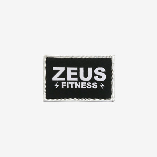 Zeus Fitness Patch - White/Black (3" x 2")