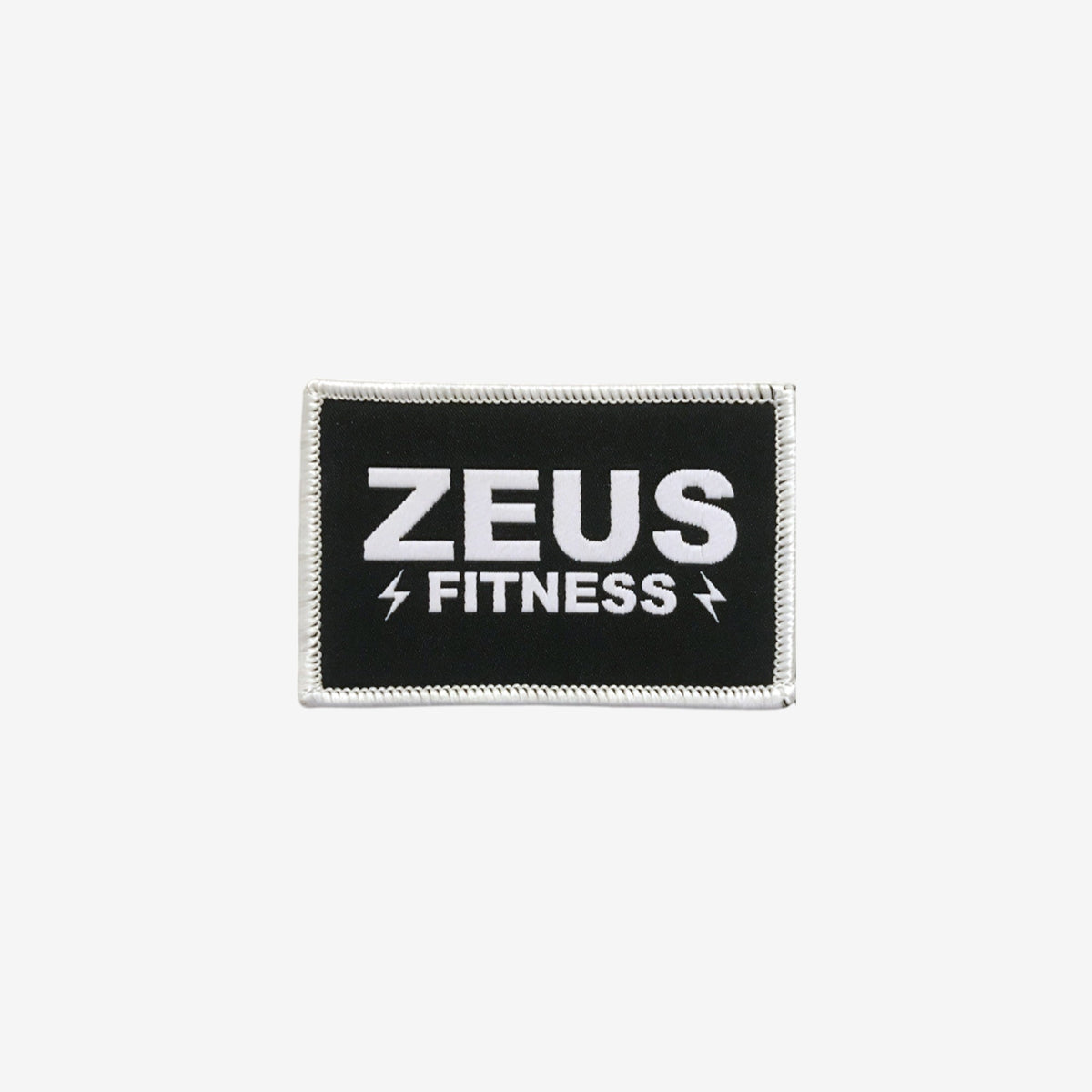 Zeus Fitness Patch - White/Black (3" x 2")