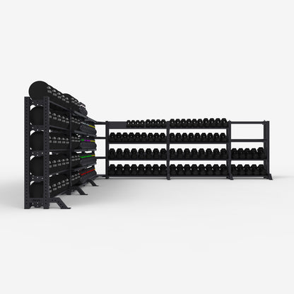 Commercial Storage Rack, 7 Bay System