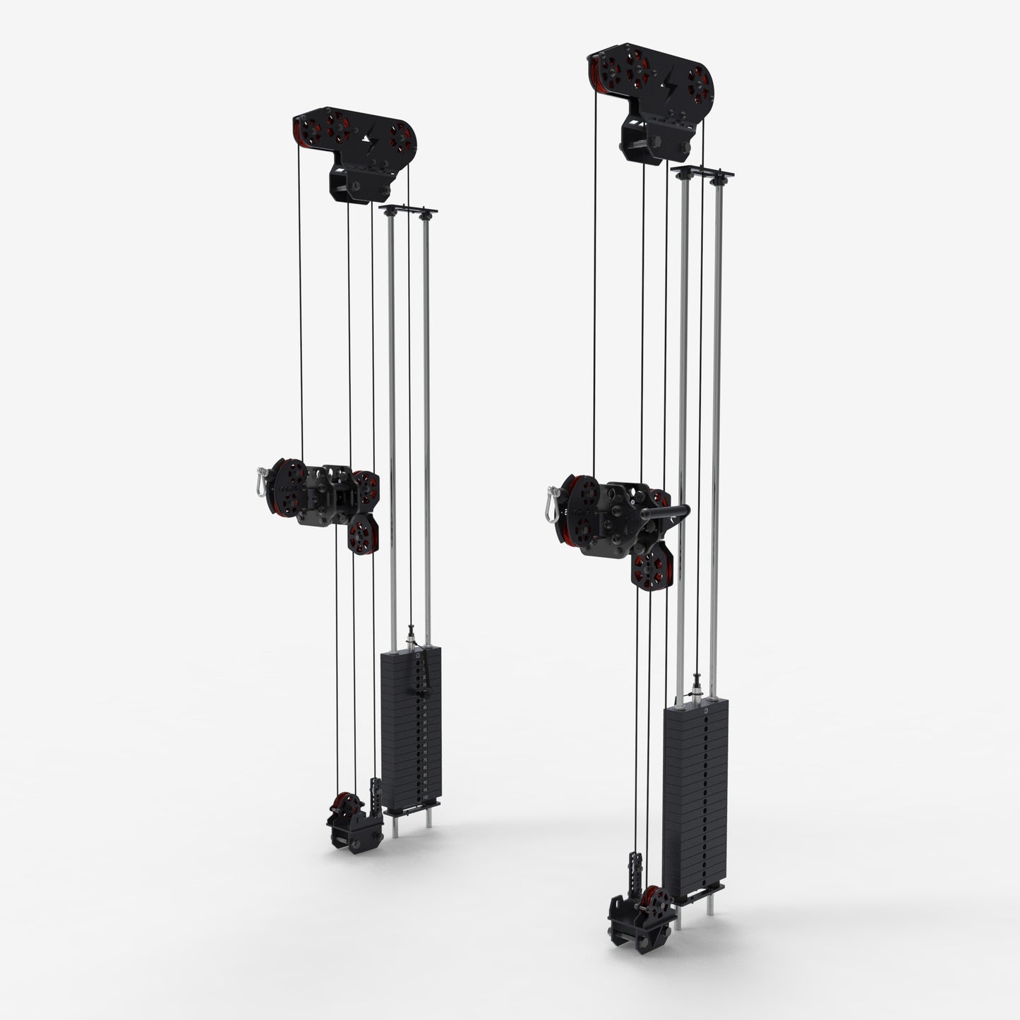 Dual Stack XT-476 HR Pulley System Upgrade, Red, 100lbs x 2