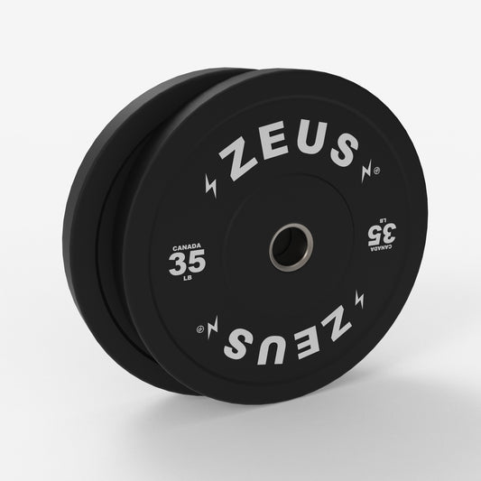 Onyx Bumper Plate, 35lbs, Black, Pair