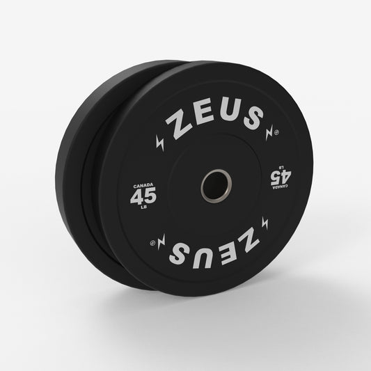 Onyx Bumper Plate, 45lbs, Black, Pair