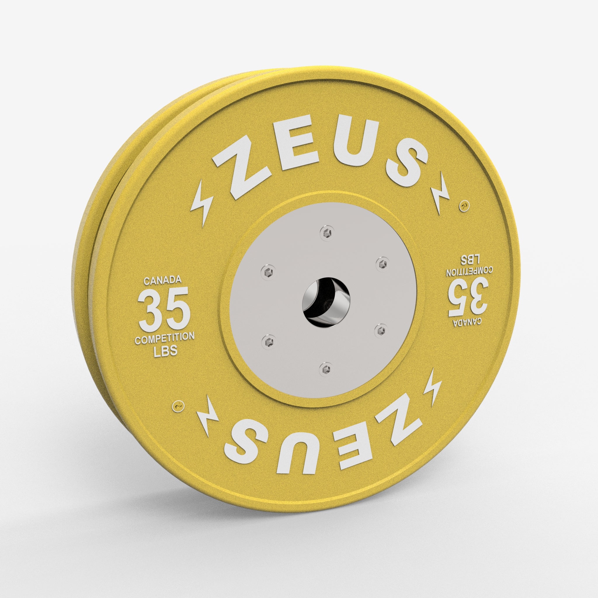 Zeus Competition Bumper Plates - LBS – Zeus Fitness BC