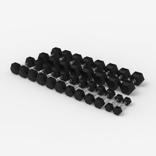Zeus Hex Dumbbell Package 5 lb to 50 lb (550 lb)