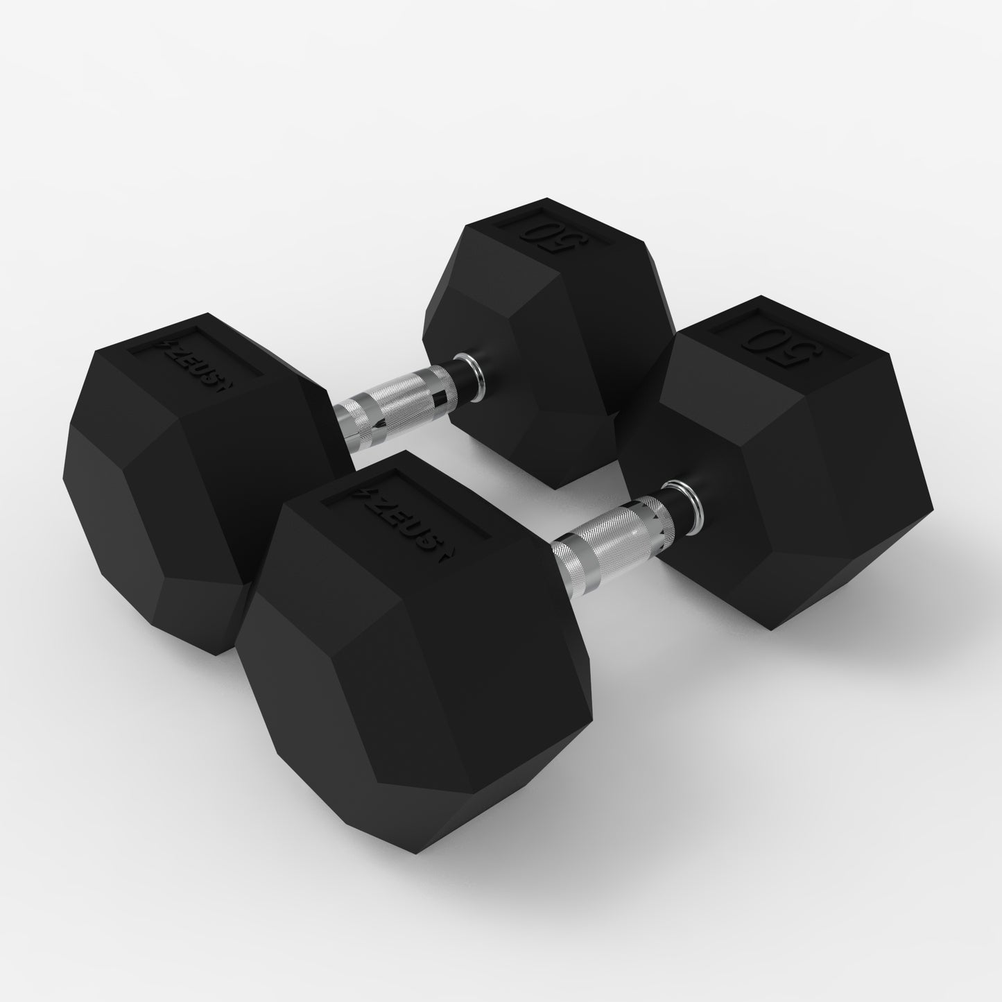 Zeus Hex Dumbbell 50lbs Pair