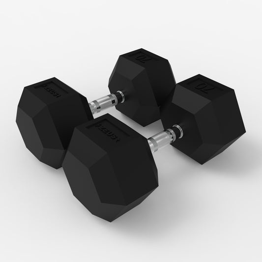 Zeus Hex Dumbbell 70lbs Pair