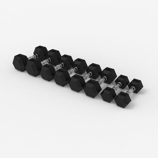 Zeus Hex Dumbbell Package 7.5 lb to 22.5 lb