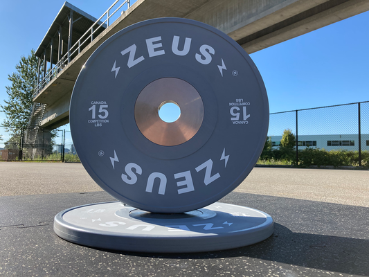Competition Bumper Plate, 15lbs, Grey, Pair