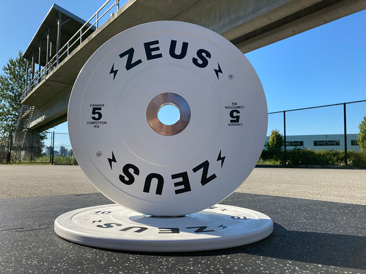 Competition Bumper Plate, 5kg, White, Pair